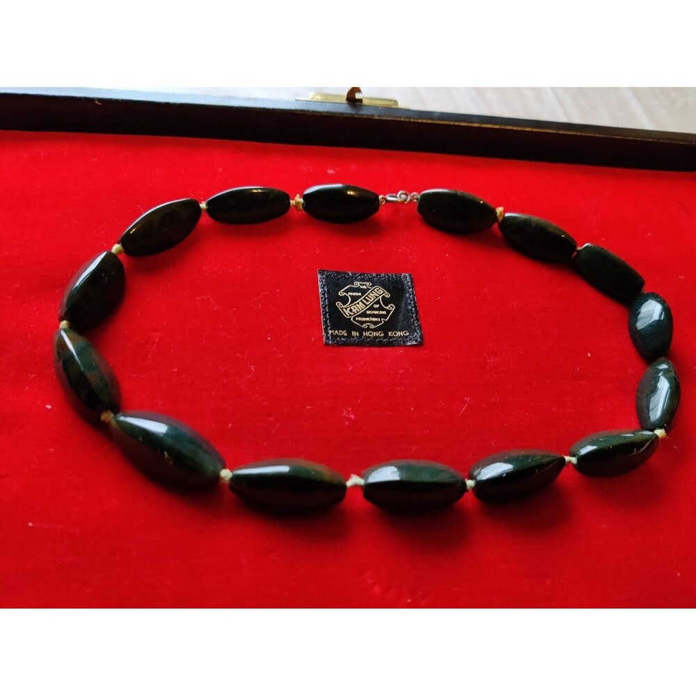 Vintage Green jasper necklace